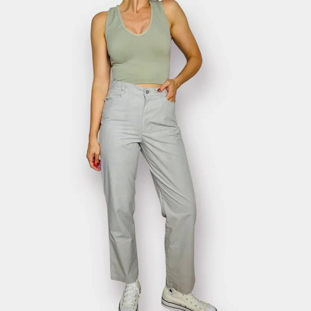 2000s Riders‎ casuals Gray Window Pane Slacks